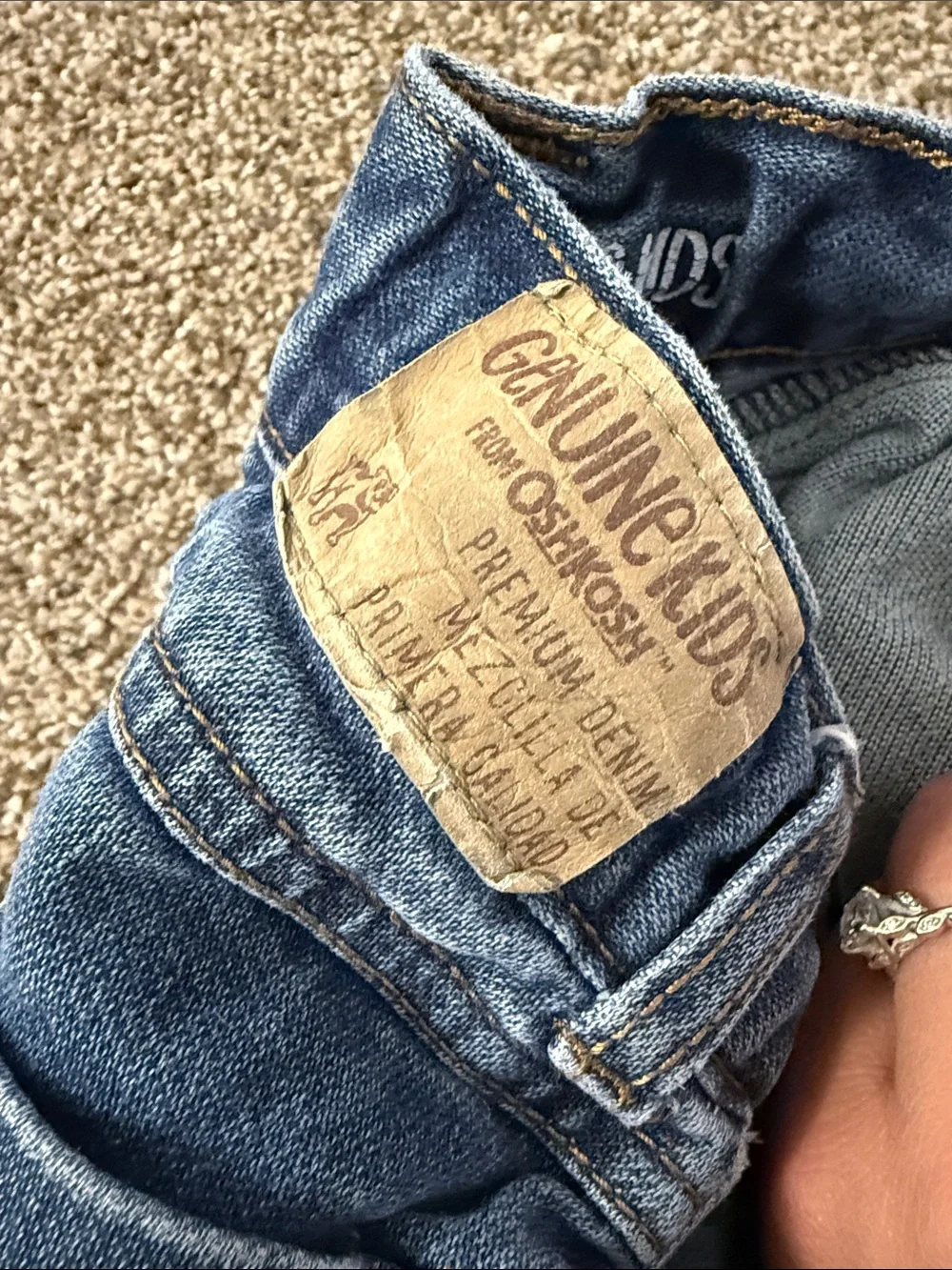 👖4 for$12👖OshKosh B'gosh Medium Blue Kids Knee-Panel Denim Pants